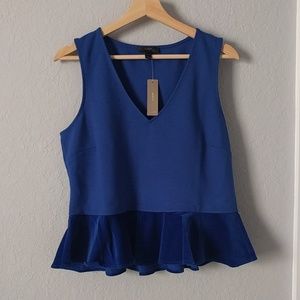 J. CREW Royal Blue Peplum Top